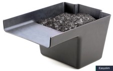 Caja de filtro de estanque cascada BioMatrix medios de filtro aliviadero negro