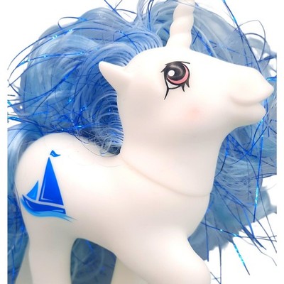 My Little Pony G1 Style HQG1C Marina White Blue Unicorn Sailboat Custom MLP