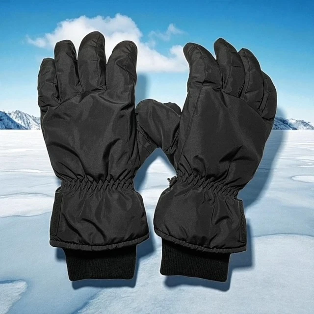 VTG Men's Isotoner Insulated Water Repellant Gloves - Black Size M/L