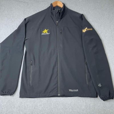 Marmot Jacket Men's Size Large Black Full Zip AB Embroidered Logo Multi Pockets