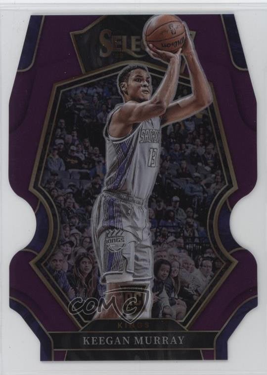 2022-23 Panini Select Premier Level Purple Prizm Die-Cut 74/99 Keegan Murray 1w9