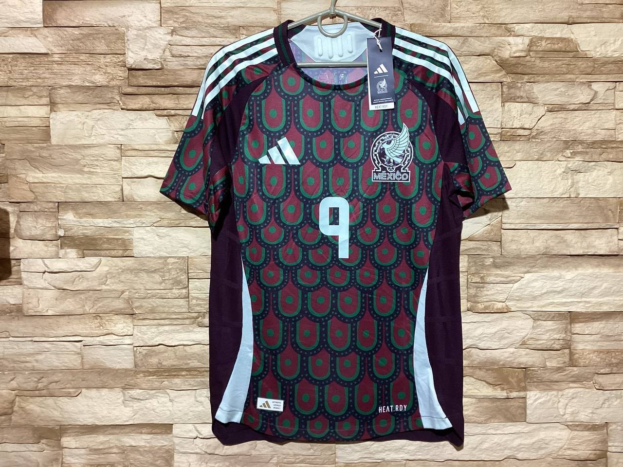MEXICO 2024 2025 Home Football Shirt Soccer Jersey Adidas Authentic #9 RAUL Sz S