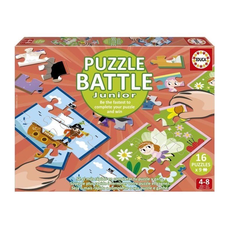 Puzzle Educa Battle Jr Fantasy 16 pièces à offrir pour un anniversaire d'enfant