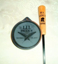 H S Strut Li'l Deuce Turkey Call Double Glass Pot Box & Carbon Striker