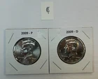 2009 P & D UNC Clad Kennedy Half Dollar Set in CB Flips -Free Shipping - C