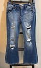 KanCan Women's Medium Wash Blue Distressed Stretch Bootcut Denim Jeans — photo 1