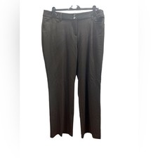 Final Sale Alfani Womens Black Straight Leg Dress Pants Trousers Size 16