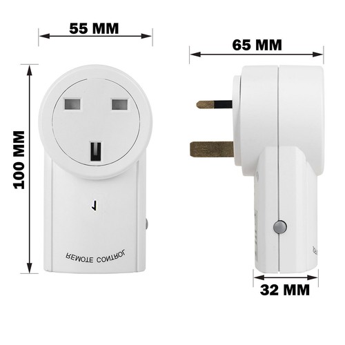 Remote Control Sockets Wireless UK Mains Plug Smart Socket 30M Range With Remote - Picture 9 of 13