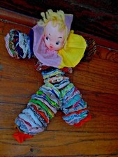 Vintage GIRL QUILT DOLL 12""