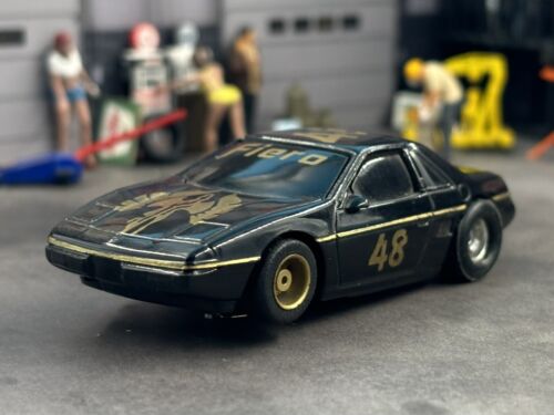 Vintage Tyco Slot Car Fiero Pontiac Black 48 TESTED & RUNS - Picture 2 of 11