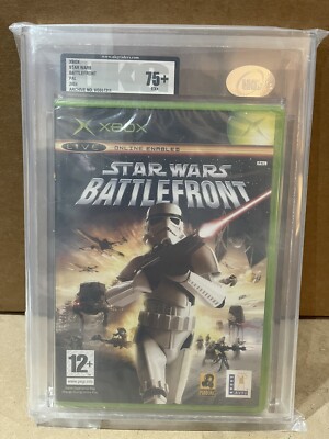 Xbox Star Wars Battlefront UKG/VGA/WATA Graded 75+ EX+ 2004 Neu Sealed