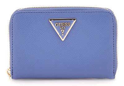 GUESS Laurel SLG Medium Zip Around Wallet Geldbörse Stormy Blue blau Neu