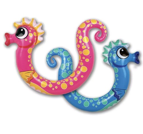POOLMASTER Aqua Fun Vintage 2-Pack Seahorse Pool Noodles, Pink Blue NEW