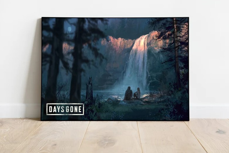 Days Gone Poster, Wall Art & Home Decor, Open-World Zombie Video Game Poster Gif