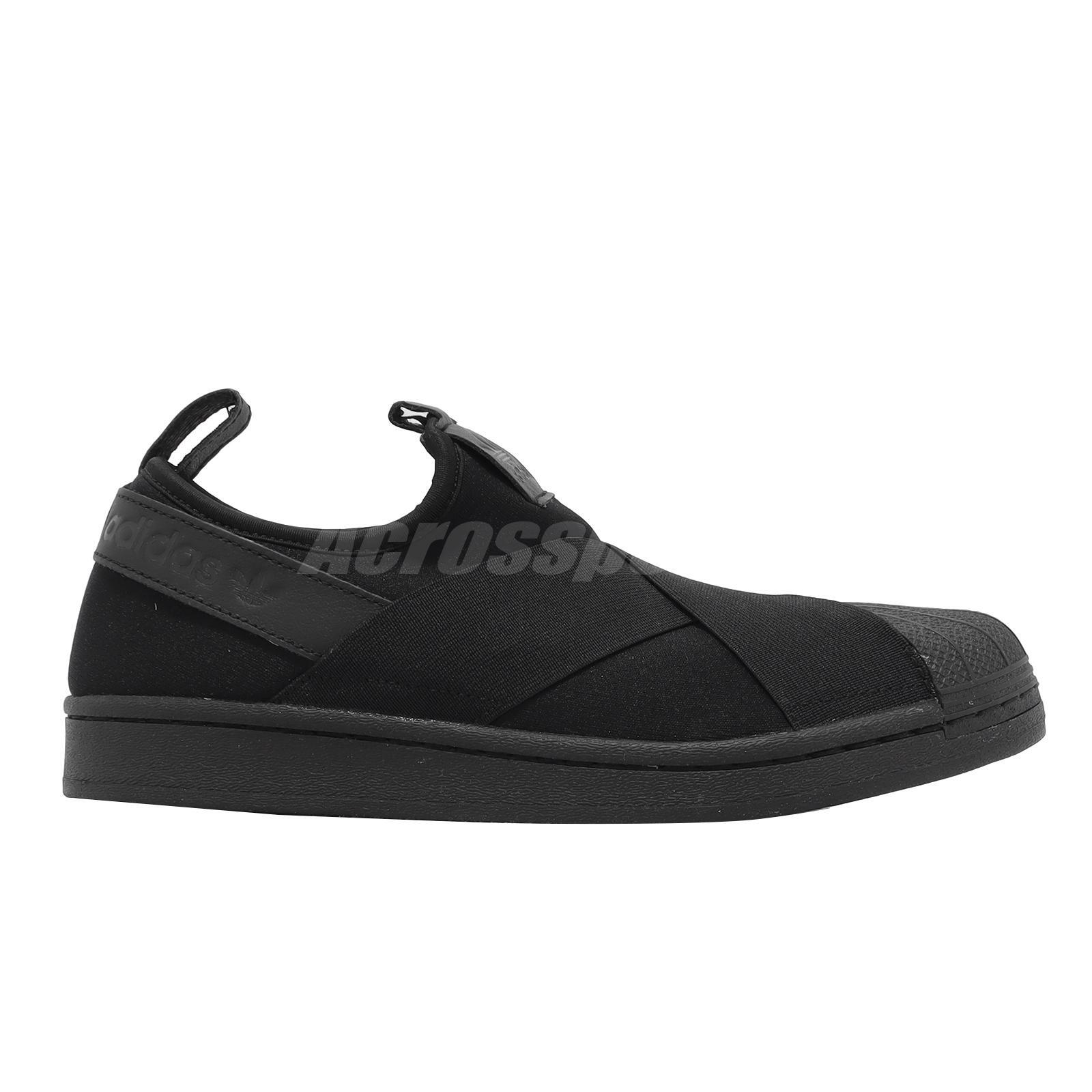 black adidas slip on sneakers