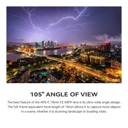 TTArtisan 10mm F2.0 Large Aperture Ultra Wide Angle APS-C Objektiv für Sony E Mount - Bild 11 von 17