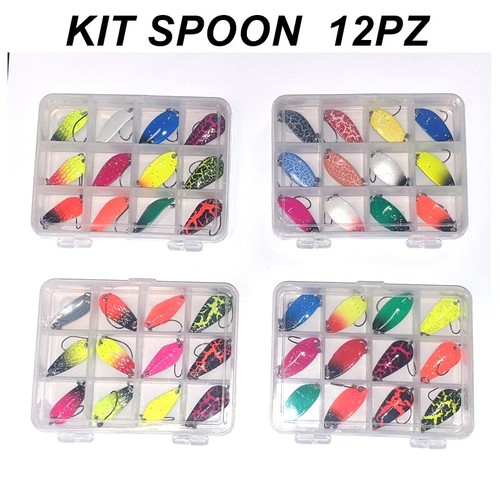 Kit 5 Spoon Ondulanti Da 4.5g - Per Pesca A Spinning Di Trota E Game Mini