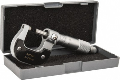 0 to 25mm Range, 0.01mm Graduation, Mechanical Outside Micrometer Ratchet Sto...