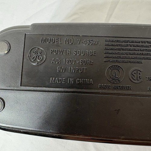 GE Model 7-4852A Clock Radio Works Tested - Picture 4 of 9