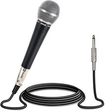 Pyle Handheld Microphone Dynamic Moving Coil Cardioid Unidirectional w/ 15ft XLR
