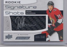 2018-19 Upper Deck Engrained Rookie Signature Shots Drake Batherson RC Auto /249