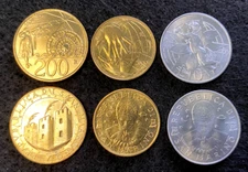 San Marino 3 Coins Set 10, 20, 200 Lire UNC World Coins