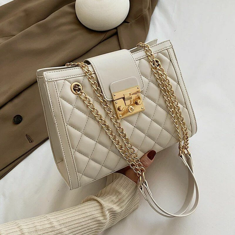 Chain Faux Leather Crossbody Bags For Women Handbags Trending Hand Bag