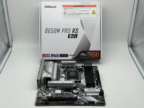 ASRock B650M Pro RS WiFi AM5 AMD SATA 6Gb/s Micro ATX Motherboard READ/FOR PARTS