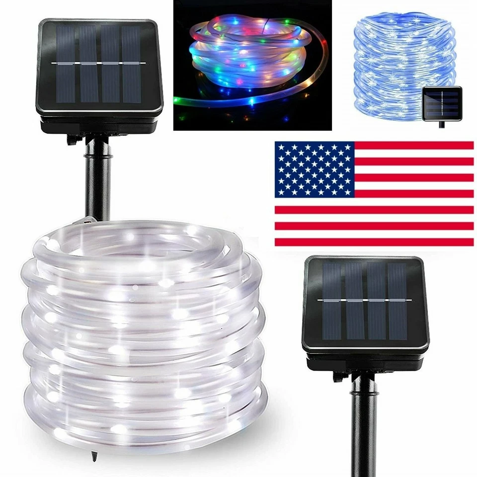 Solar Rope Tube Fairy Lights for Xmas Swimming Pool Garden Deck DIY Decor [A+++] - Image 4 of 4