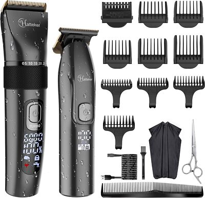 Hatteker profi Haarschneider Set Bartschneider HerrenT-blade Trimmer IPX7