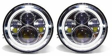 7" JTX LED Chrome White Lights Chev Chevy K5 K10 K20 Blazer Suburban Pick Up Ute - Picture 8 of 12
