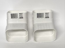 Pack Of 2, Amerimax Downspout Gutter Elbow Vinyl White 2" x 3" M0627 New