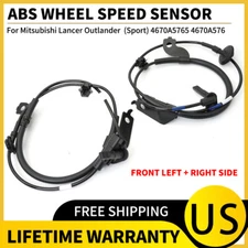 2x Front L & R ABS Wheel Speed Sensor For 2007-10 Mitsubishi Outlander 2.4L 3.0L