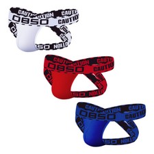 3 Pack Mens Backless Jockstrap Athletic Supporter Underwear Pouch Jock Strap