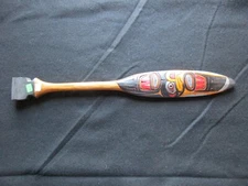 MED. CLASSIC NORTHWEST COAST DESIGN PADDLE, EAGLE EFFIGY OAR,  WY-0523*07646