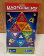 63085 Magformers Rainbow Magnetic 8 Piece Building Set, by Magformers - Ages 6 
