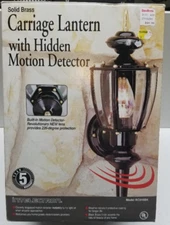 NOS Intelectron Solid Brass Carriage Lantern with Motion Detector