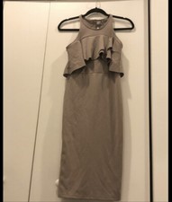 Asos Tan Halter Bodycon Dress size 4