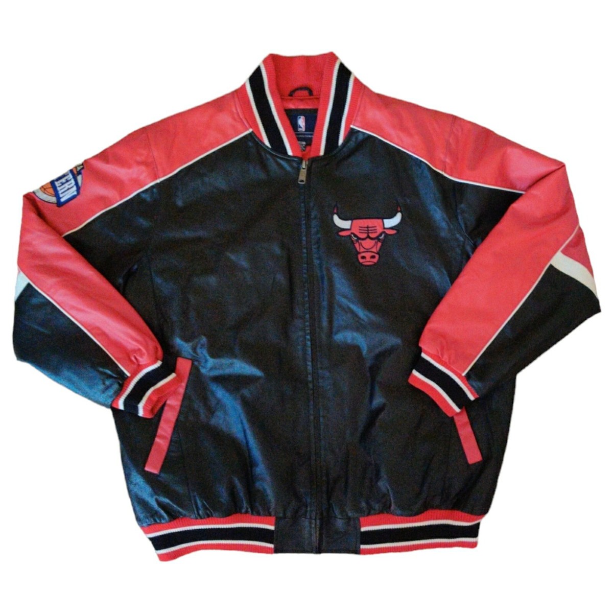 Y119【Champion】NBA シカゴ ブルズ ジャケット【XXL】レッド VINTAGE Chicago Bulls Jacket Men Sz XXL Red Champion 90s