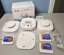 3 Pack Photoelectric Smoke Detector smart wifi new!