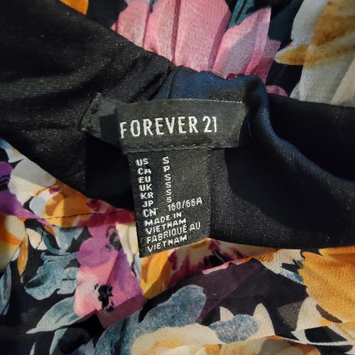 Forever 21 Juniors Skirt Hi Low Chiffon Sheer Floral size Small - Picture 7 of 9