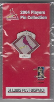Cardinals 2004 St Louis Dispatch Cardinal Sealed Photo Pin Back