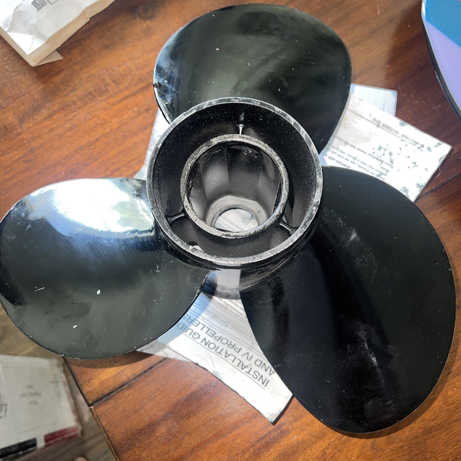 MERCURY 48854340A45 BLACK MAX 3 BLADE PROPELLER 14" D X 9" P ALUMINUM