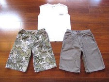 GYMBOREE  Old Navy  Boy's 10  VINTAGE 2004 Y2K Surf Shirt Canvas Shorts LOT