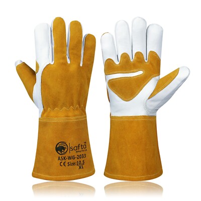Schweißhandschuhe extrem hitzebeständig WIG MIG Schweißerhandschuhe Hochtemperatur