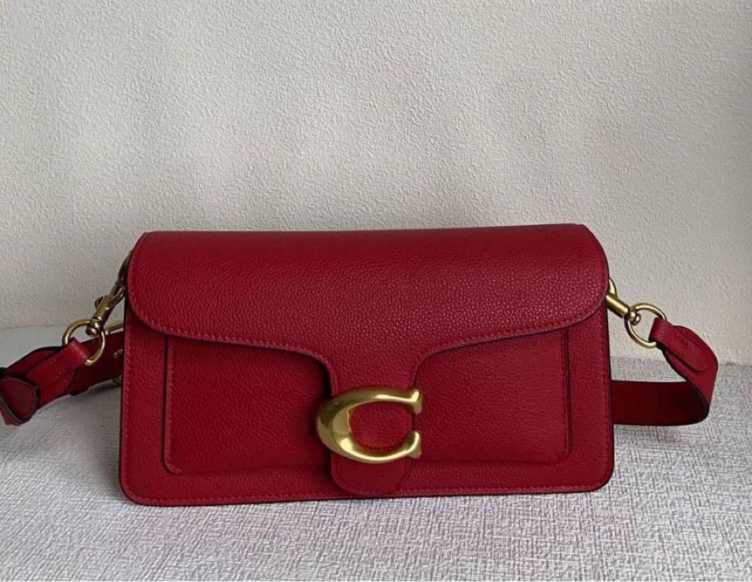 Leather Coach Tabby 26 Red Apple Coach Tabby Shoulder Bag 26