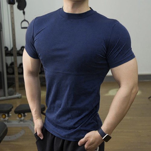 Hombres Mangas Cortas Camiseta Atlética Cuello de Tortuga Prenda para el torso Calce Ajustado Camiseta Interior Ropa Informal - Imagen 27 de 38