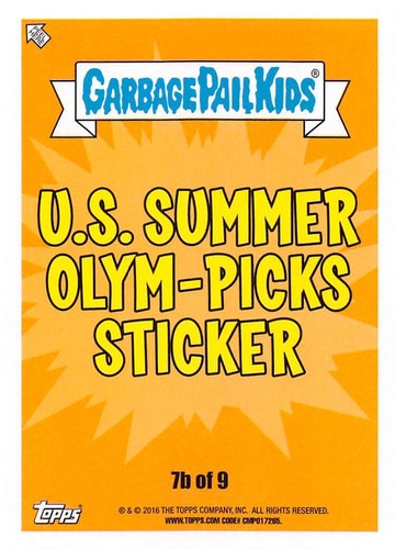 GARBAGE PAIL KIDS 2016 SERIES 1 AMERICAN AS APPLE PIE PICK-A-CARD BASE STICKERS - Picture 433 of 441