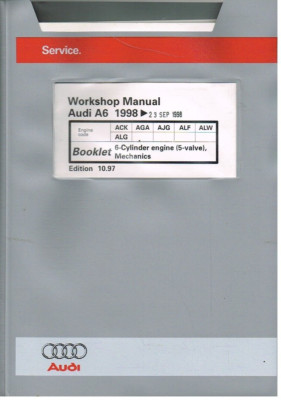 AUDI A6 C5 2.4/2.8V6 30v ACK AGA AJG ALF ALW ALG ENG.MECHANICAL 98-REPAIR MANUAL