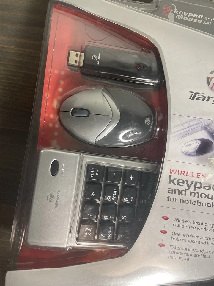 NEW - TARGUS WIRELESS KEYPAD AND MOUSE SET FOR NOTEBOOK PAKP003U - Image 3 of 4